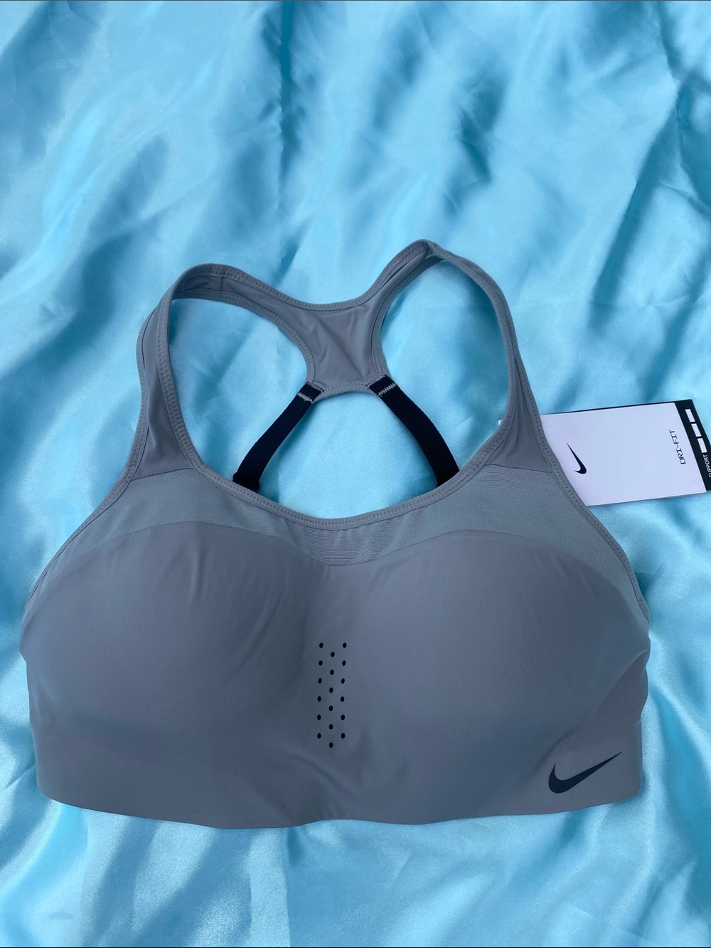 Nike Gray Racerback Performance Sports Bra